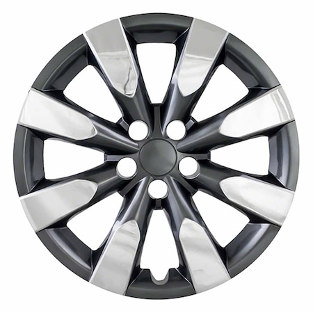 Coast2Coast 16", 8 Spoke, Chrome Plated/ Charcoal, Plastic, Set Of 4, Standard Leg IWC51316CC
